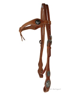 Western Imports knotted headstall /silver conchos